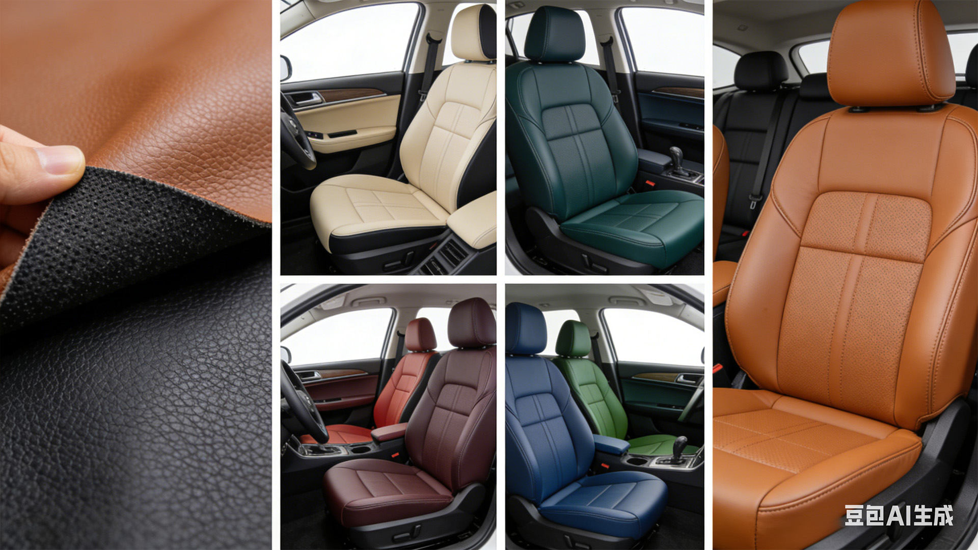 Kulit untuk Tempat Duduk Kereta dan kulit mikrofiber untuk dalaman Automotif