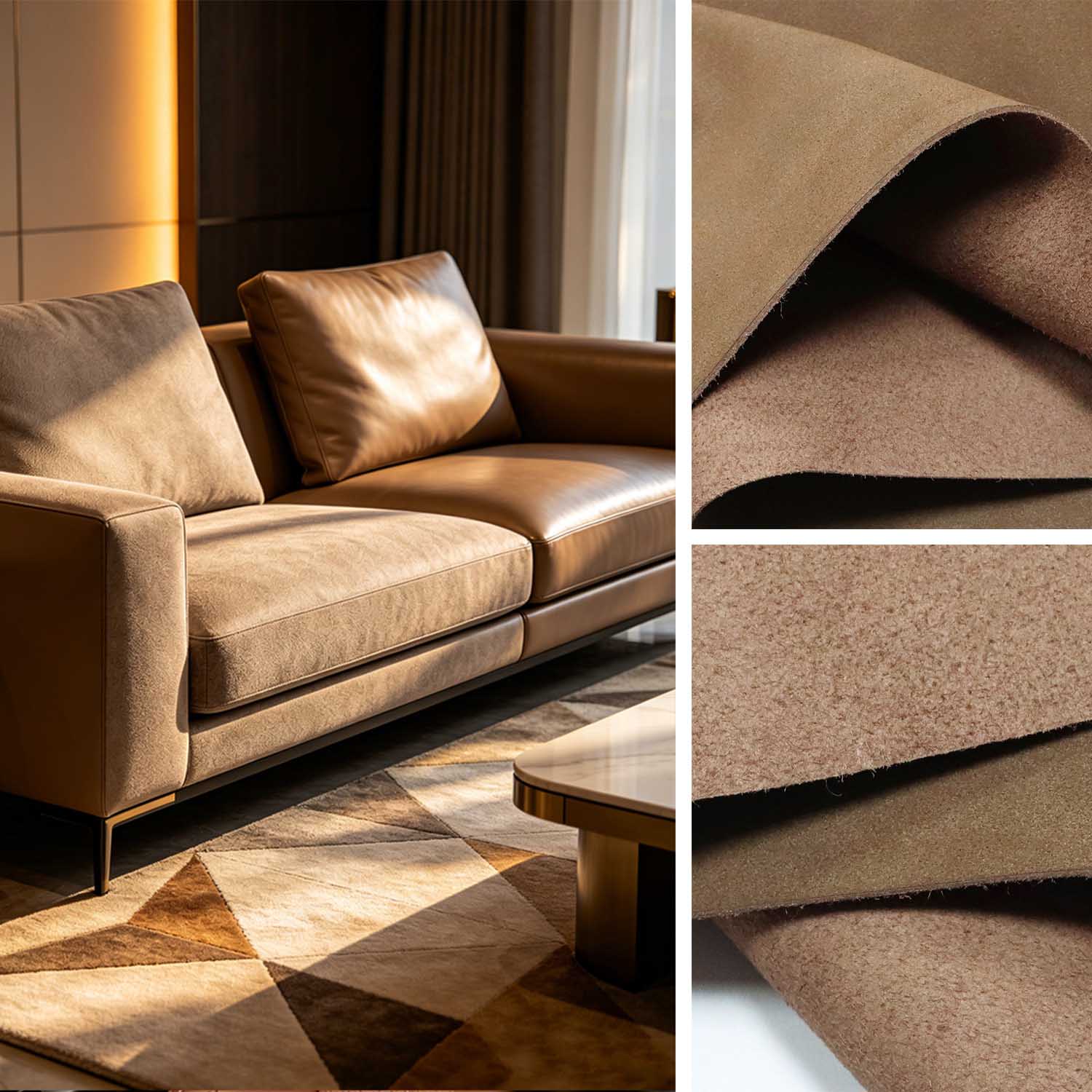 Penggunaan kulit PU / PVC untuk sofa perabot