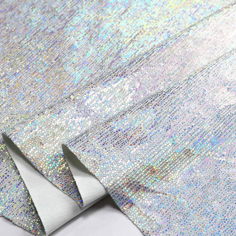Beg Kasut Iridescent Crackle Logam Fabrik Kulit Tiruan PU Beg Kasut Iridescent Crackle Logam Fabrik Kulit Tiruan PU
